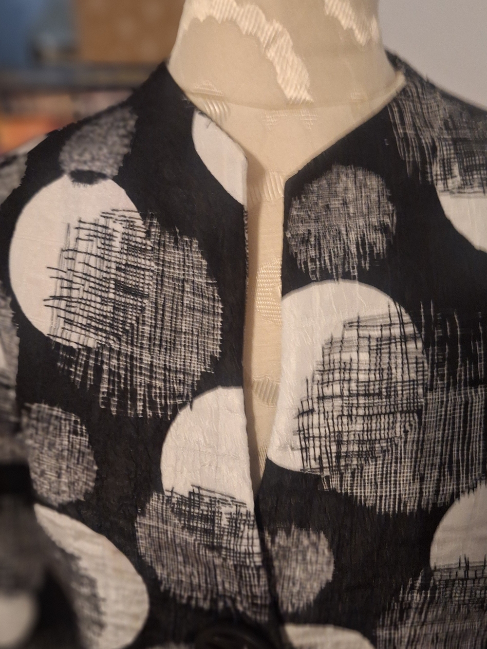 Joseph Ribkoff Asymmetrical Abstract Pattern Jacket - Picture 11 of 15
